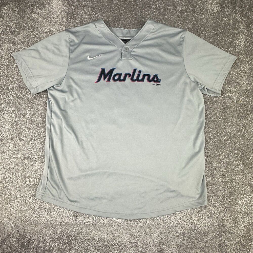 Nike Miami Marlins Kyle Keller Jerseys Boys Youth XL Regular Gray #12 Baseball